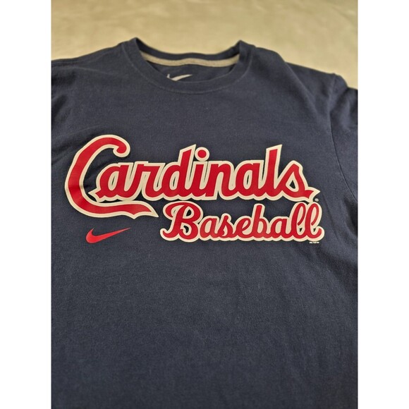 MLB St Louis Cardinals Shirt Mens Small Blue Crew Neck - Picture 2 of 6